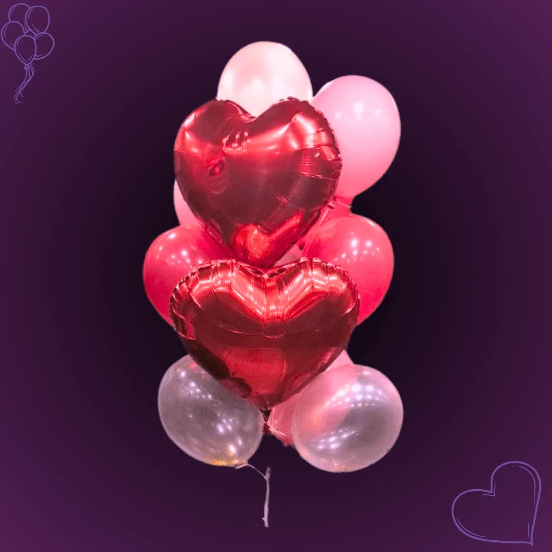 מארז קינדרים וזר בלונים קלאסי - מתנה מפתיעה ומתוקה | שוקולטי