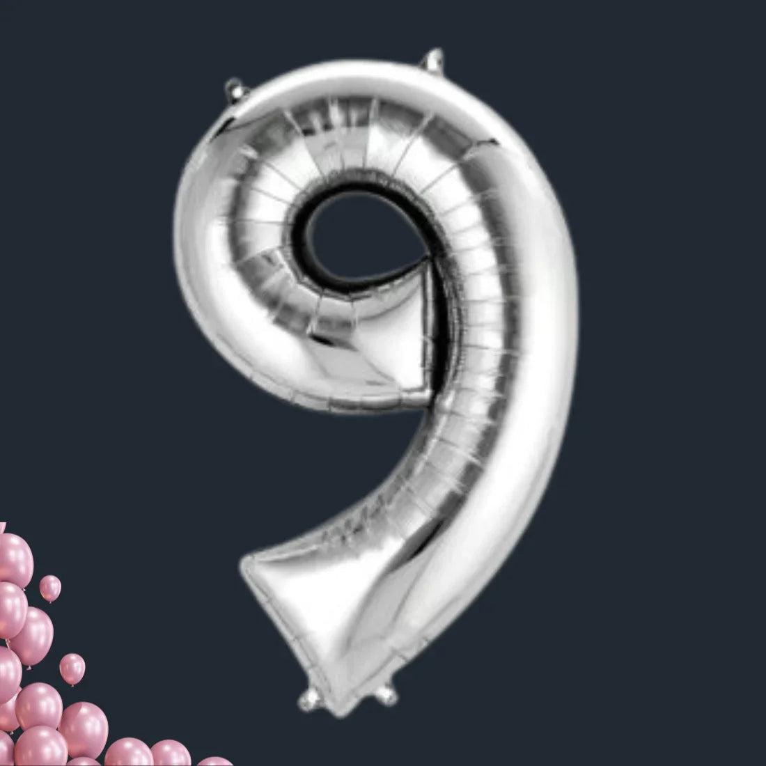 בלון ספרה בצבע כסף ענק (86 ס"מ) | שוקולטי