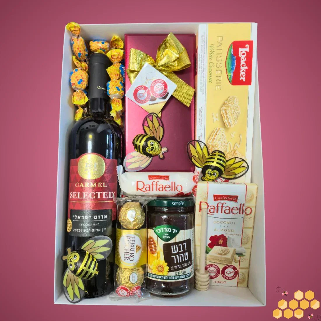 מארז "תהל" - מארז שוקולדים מכובד ואלגנטי עם פרלינים ויין | שוקולטי