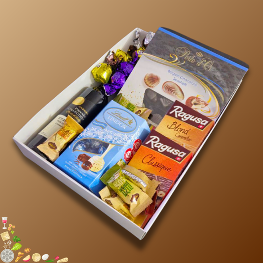 מארז "גושן" - מארז שוקולדים מפנק עם יין לפסח | שוקולטי