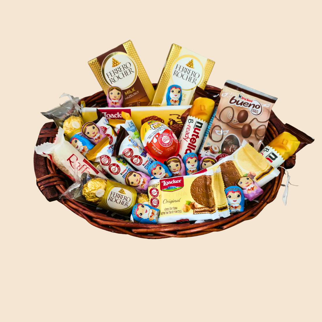 מארז "גורל" - סלסלת שוקולדים מעוצבת לפורים