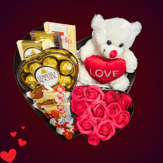 מארז "טל" - מארז שוקולדים ודובי 'LOVE' | שוקולטי