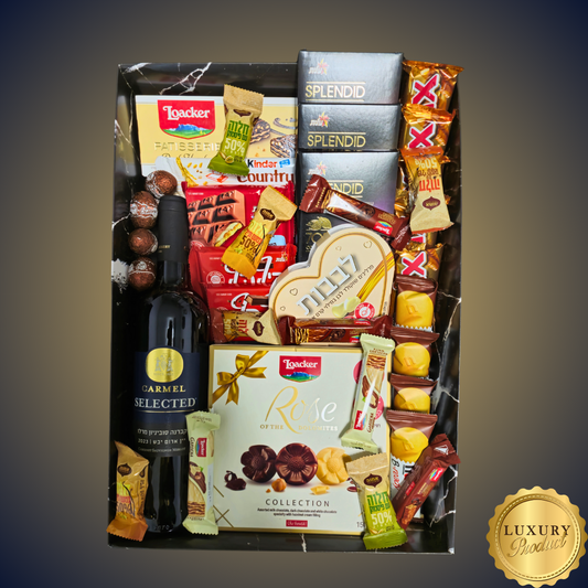 מארז "אביב" - מארז שוקולד ויין יוקרתי | שוקולטי