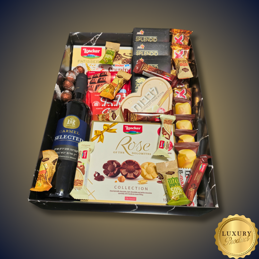 מארז "אביב" - מארז שוקולד ויין יוקרתי | שוקולטי