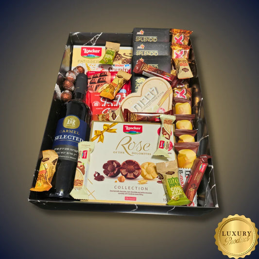 מארז "אביב" - מארז שוקולד ויין יוקרתי | שוקולטי