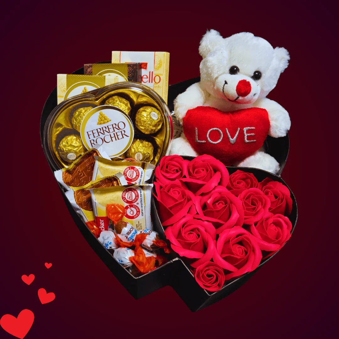 מארז "טל" - מארז שוקולדים ודובי 'LOVE' | שוקולטי