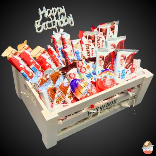 מארז "יעל" - מארז קינדר בסלסלת עץ ליום הולדת | שוקולטי