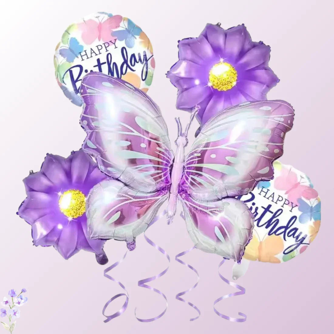 זר בלונים בצורת פרחים ופרפרים | שוקולטי