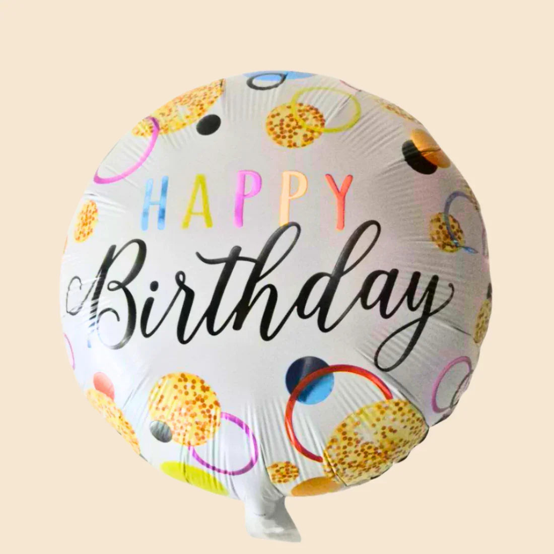 בלון HAPPY BIRTHDAY לבן - 43 ס"מ