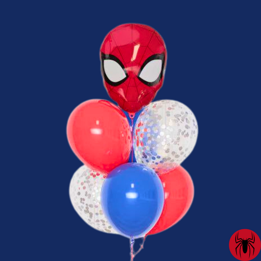 זר בלונים ספיידרמן עם תוספת בלונים | שוקולטי