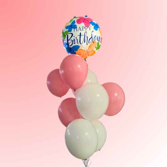 זר בלונים יום הולדת עדין לאישה | שוקולטי