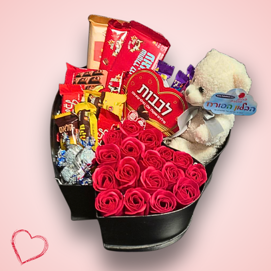 מארז "מיכל" - מארז שוקולדים בד"צ העדה החרדית עם דובי | שוקולטי