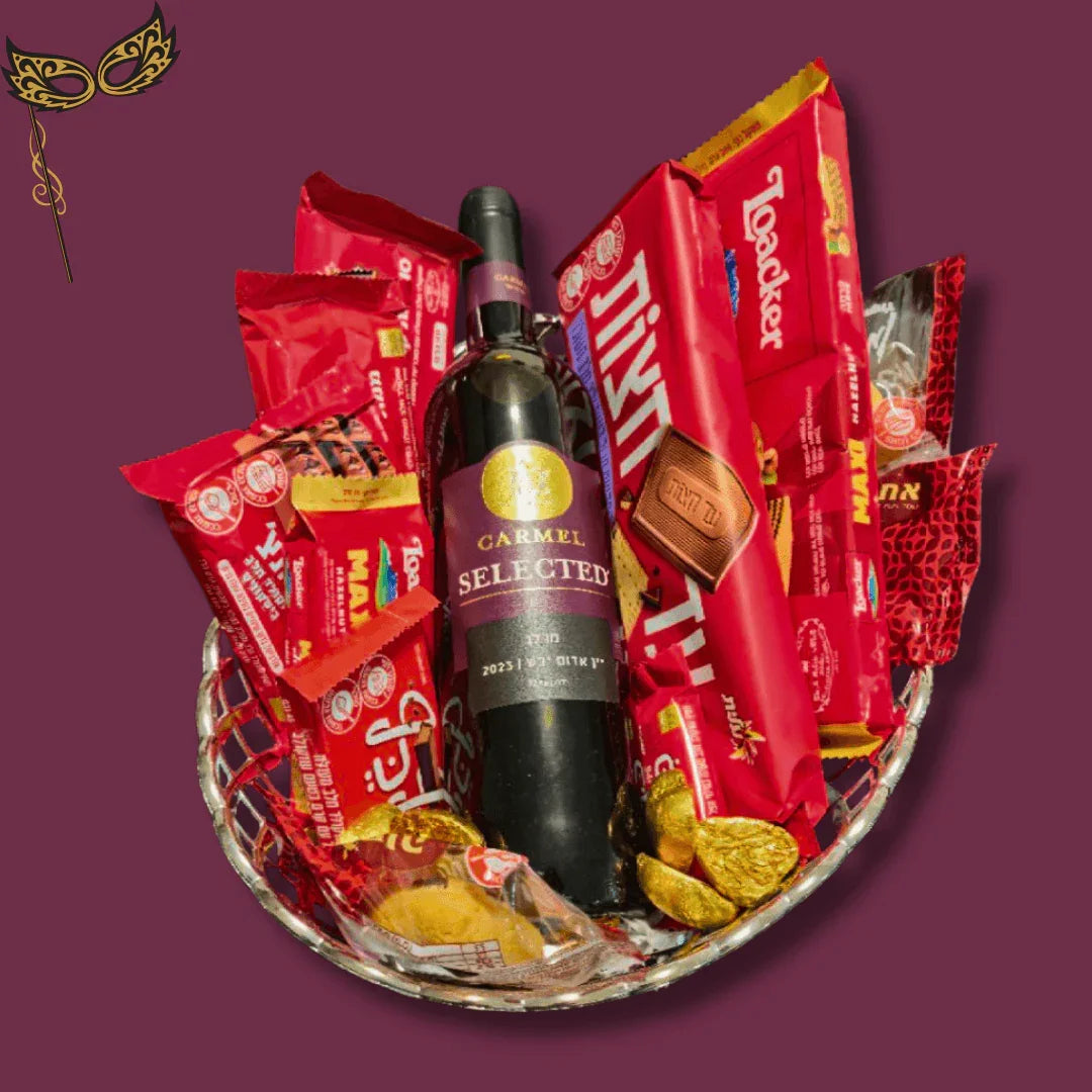 מארז "גיל" - משלוח שוקולד ויין כשר למהדרין | שוקולטי