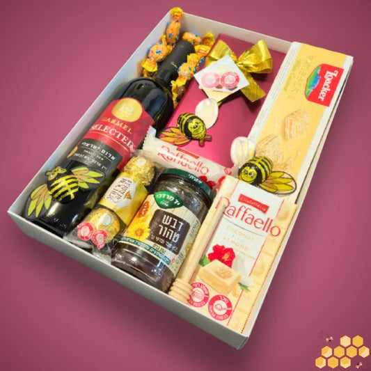 מארז "תהל" - מארז שוקולדים מכובד ואלגנטי עם פרלינים ויין | שוקולטי