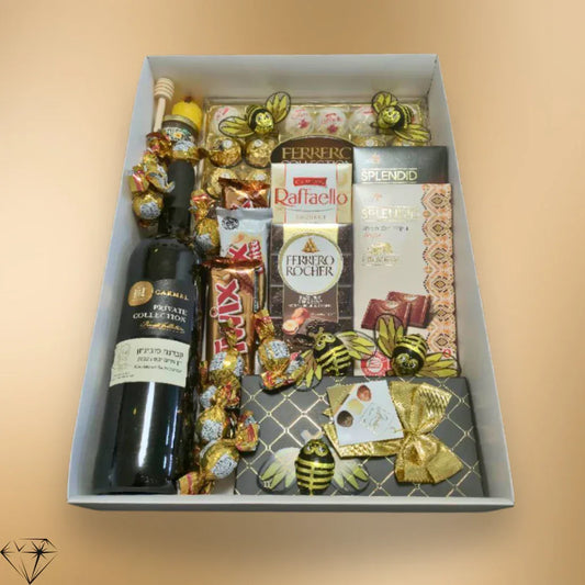 מארז "גלעד" - מארז שוקולד יוקרתי עם יין לחג | שוקולטי