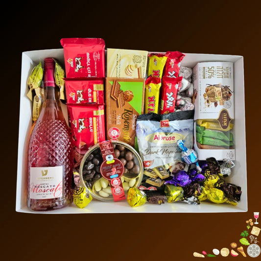 מארז "אליהו" - מארז שוקולד ויין יוקרתי כשר למהדרין - כשר לפסח | שוקולטי