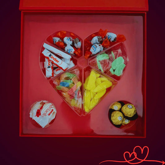 מארז "סיוון" - מארז שוקולדים וחמצוצים מעוצב לוולנטיין | שוקולטי