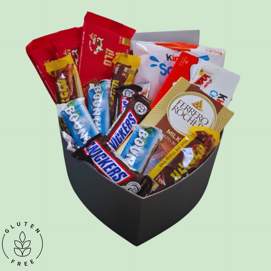 מארז "אלה" - מארז שוקולדים ללא גלוטן בקופסת לב | שוקולטי