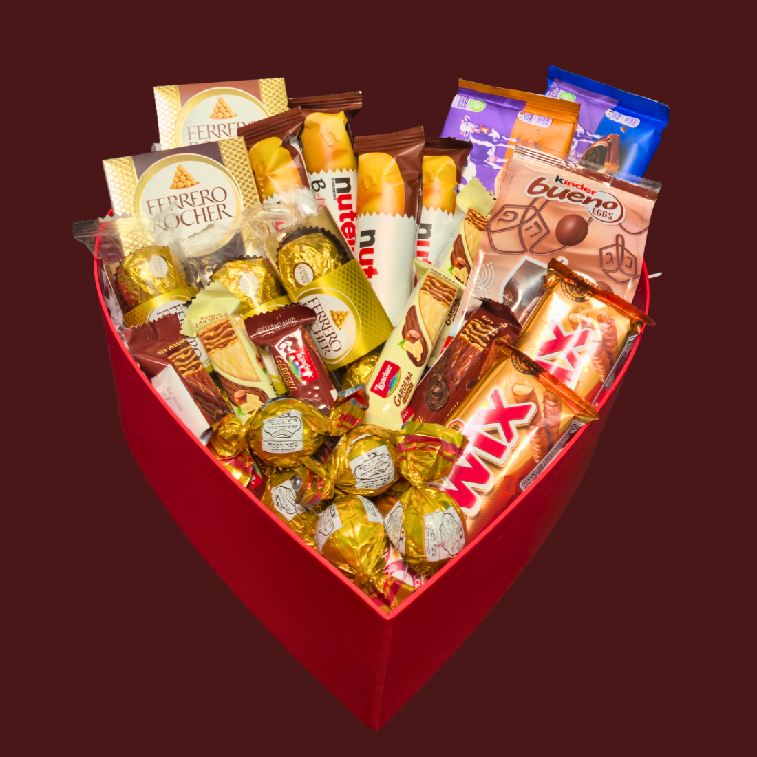מארז "דקל" - מארז לב מלא בשוקולדים מעולים | שוקולטי