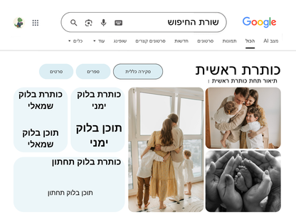 לוח זכוכית מותאם אישית בממשק חיפוש גוגל